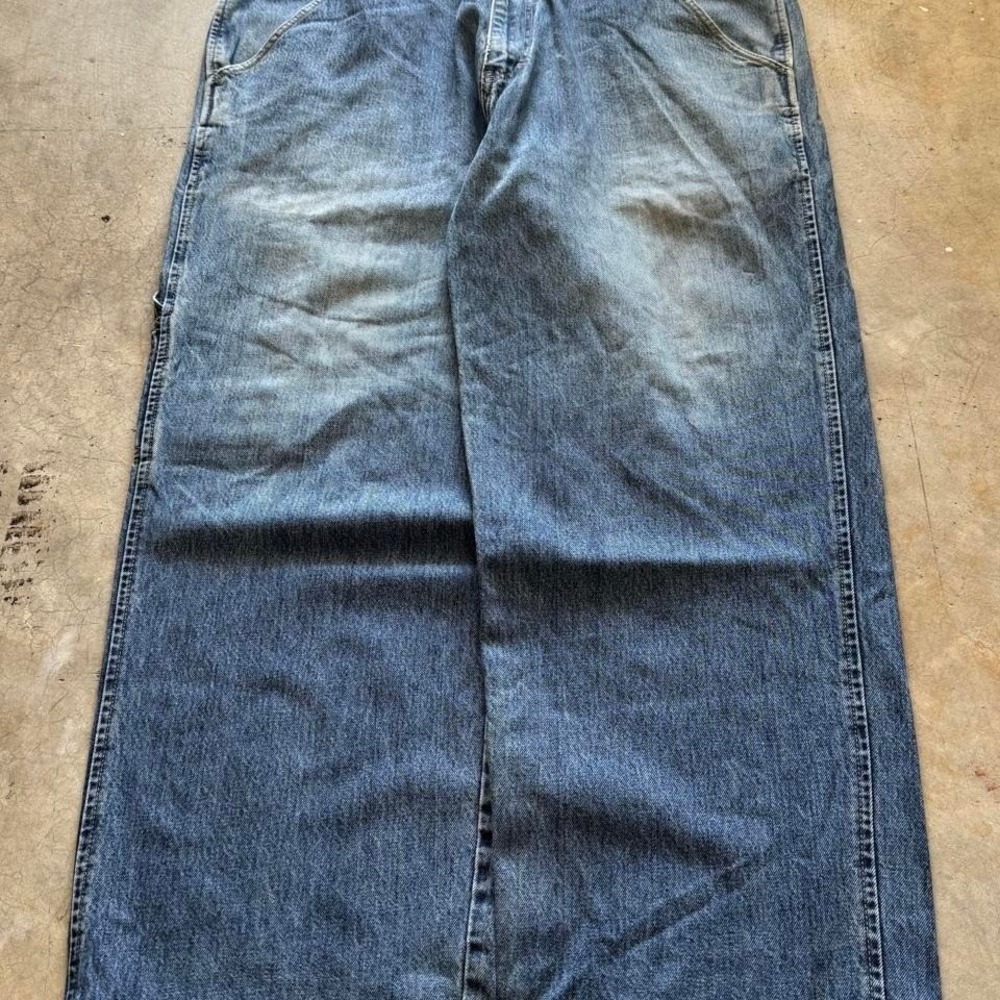 Baggy Carpenter Girbaud Wide Leg Denim Jeans Surf Summer Vintage Y2K 40x32 - Picture 5 of 8